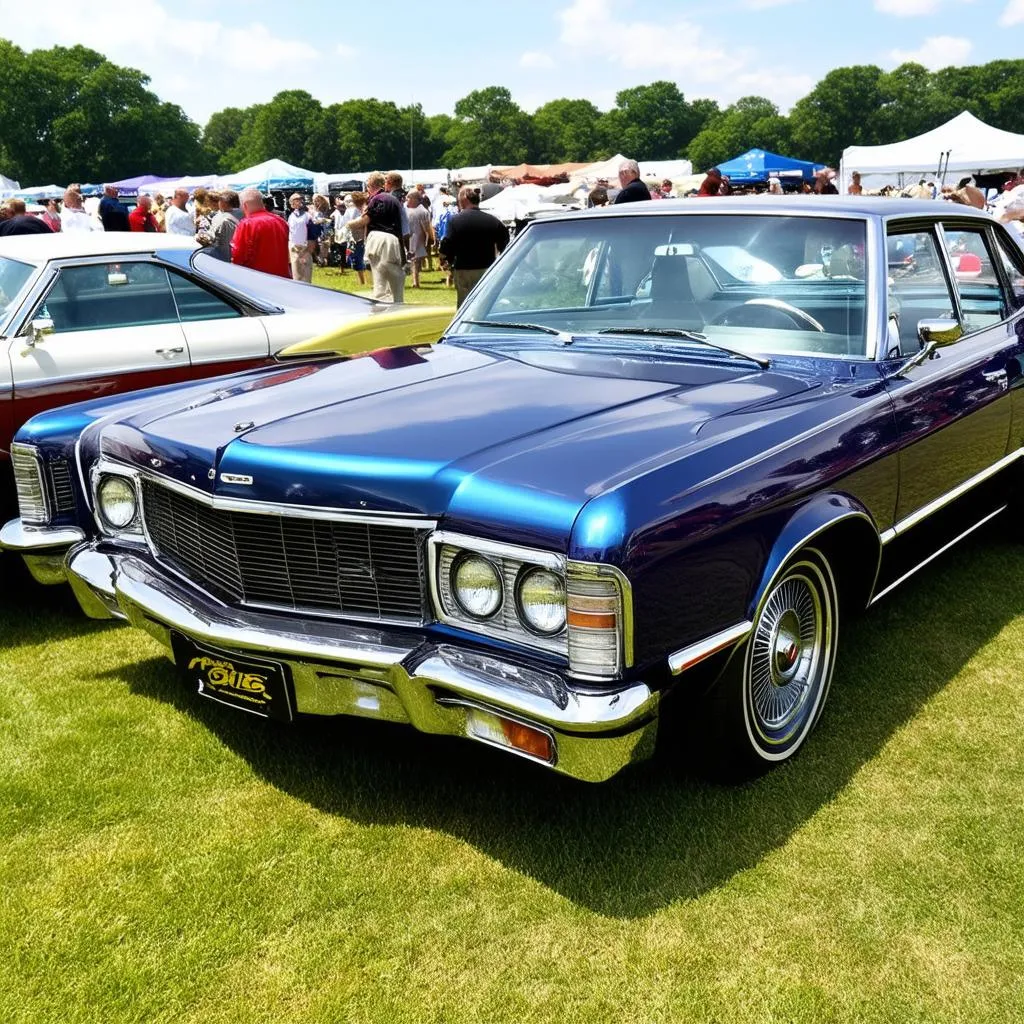 Classic cars at a car show