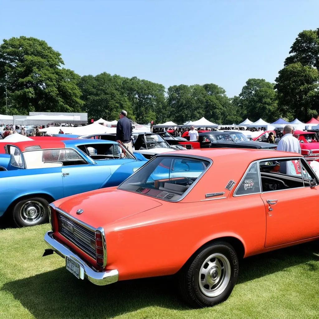 classic cars on display