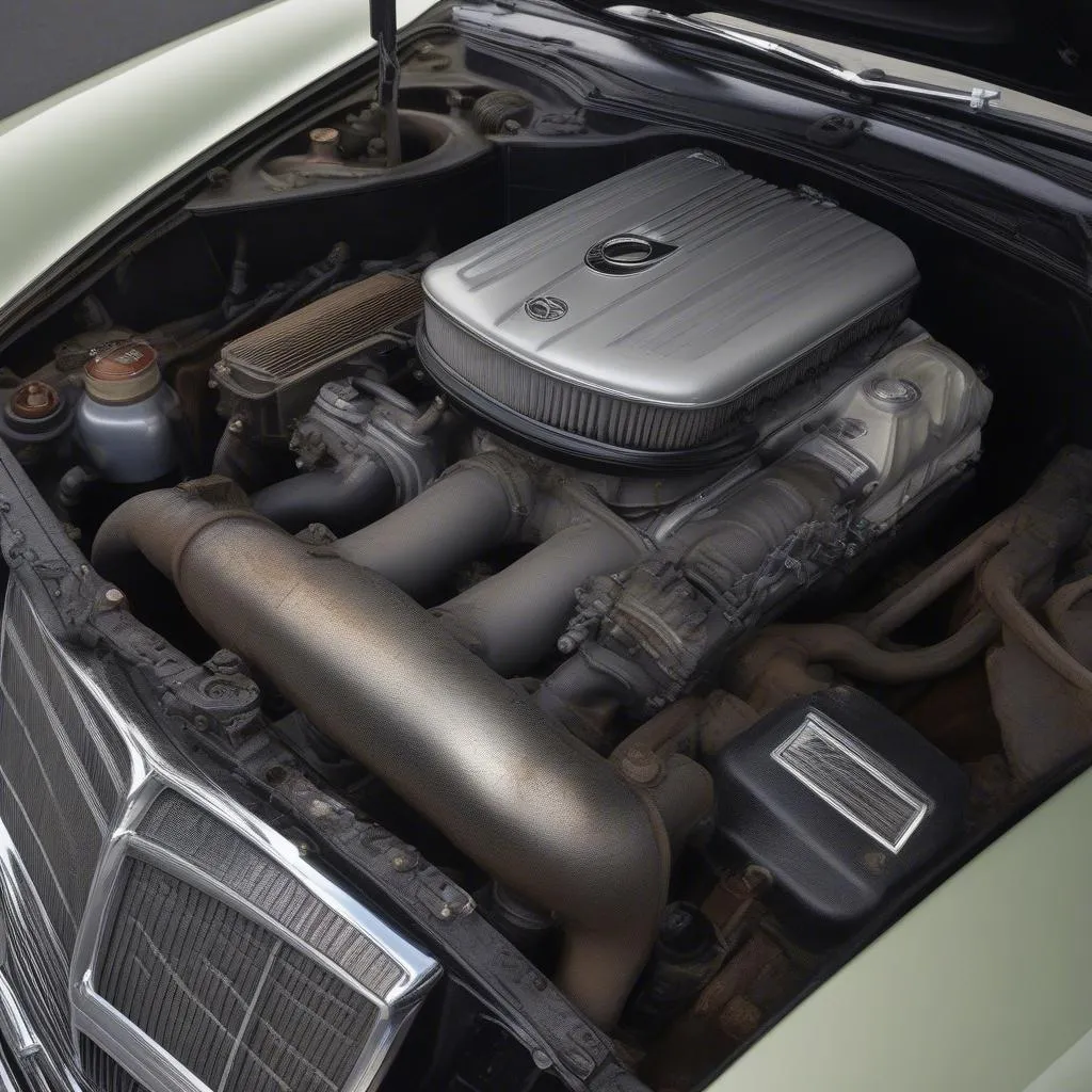 Classic Mercedes Engine Bay