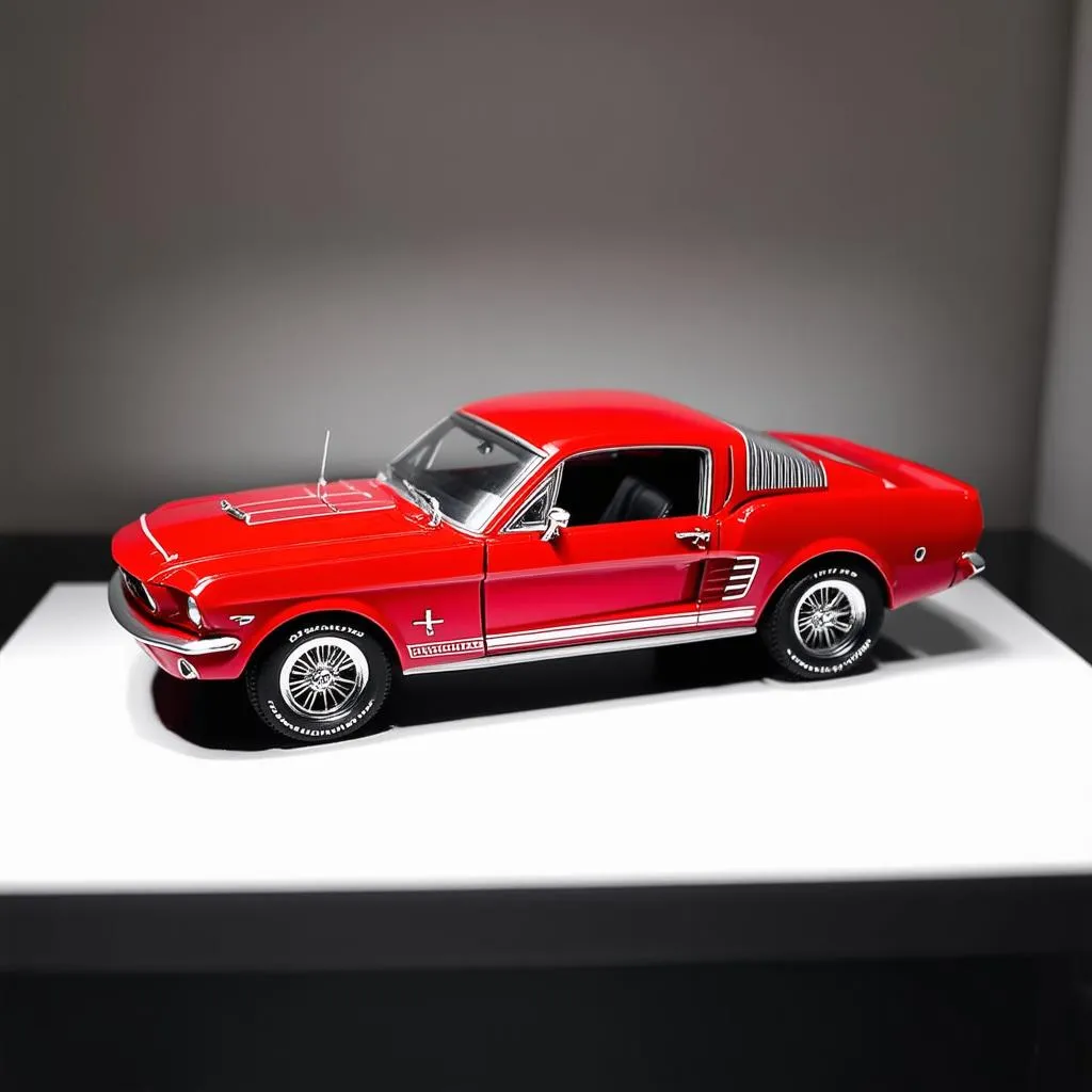 Classic Red Ford Mustang Diecast Model