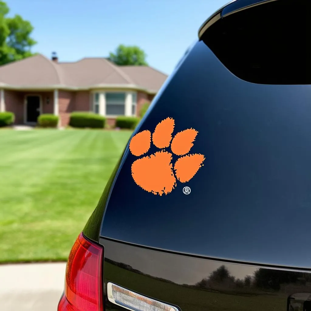 Clemson car sticker