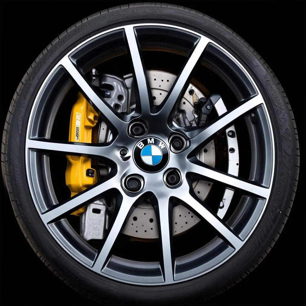 Close up of a BMW wheel