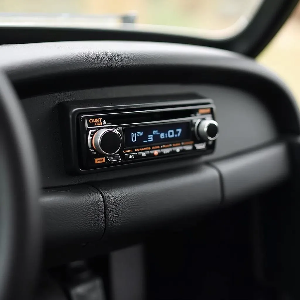 Club Car DS Dashboard with Radio Installation