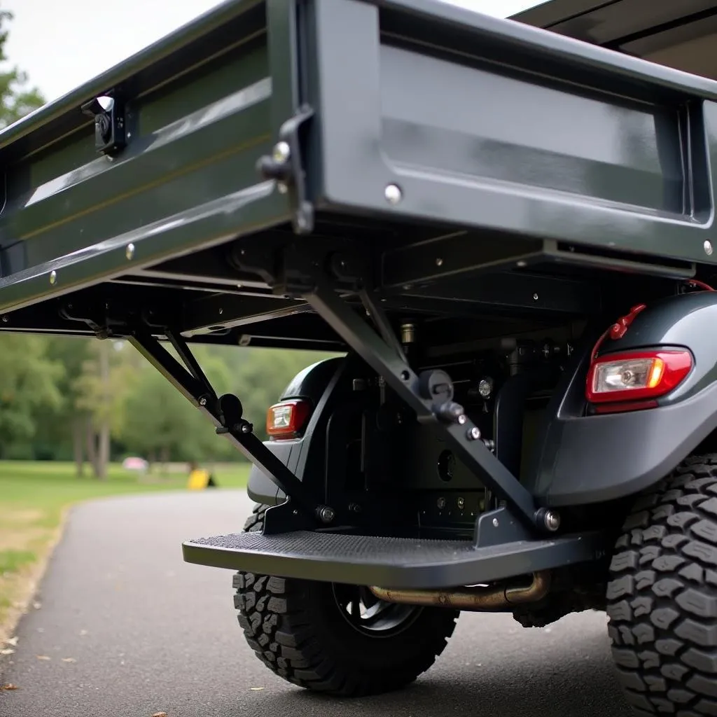 Electric Hydraulic Lift Mechanism on a Club Car Dump Bed