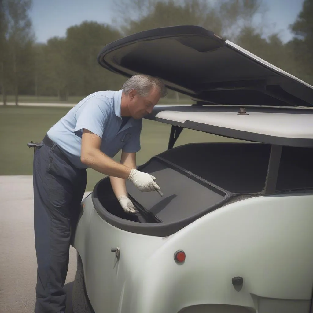 Club Car Roof Inspection