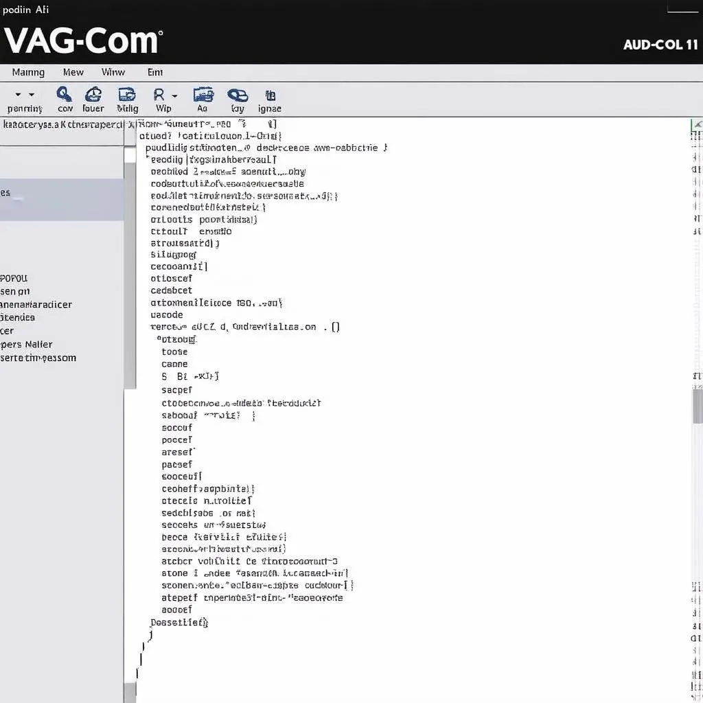 Coding menu in VAG-COM software