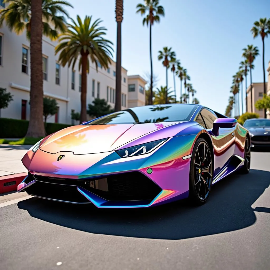 Colorshift car wrap in Los Angeles