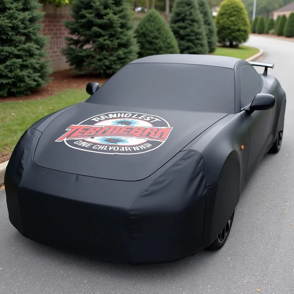 Custom car cover with logo