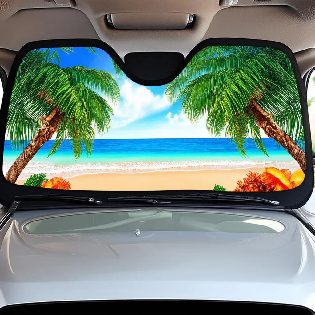 custom car sun shade design