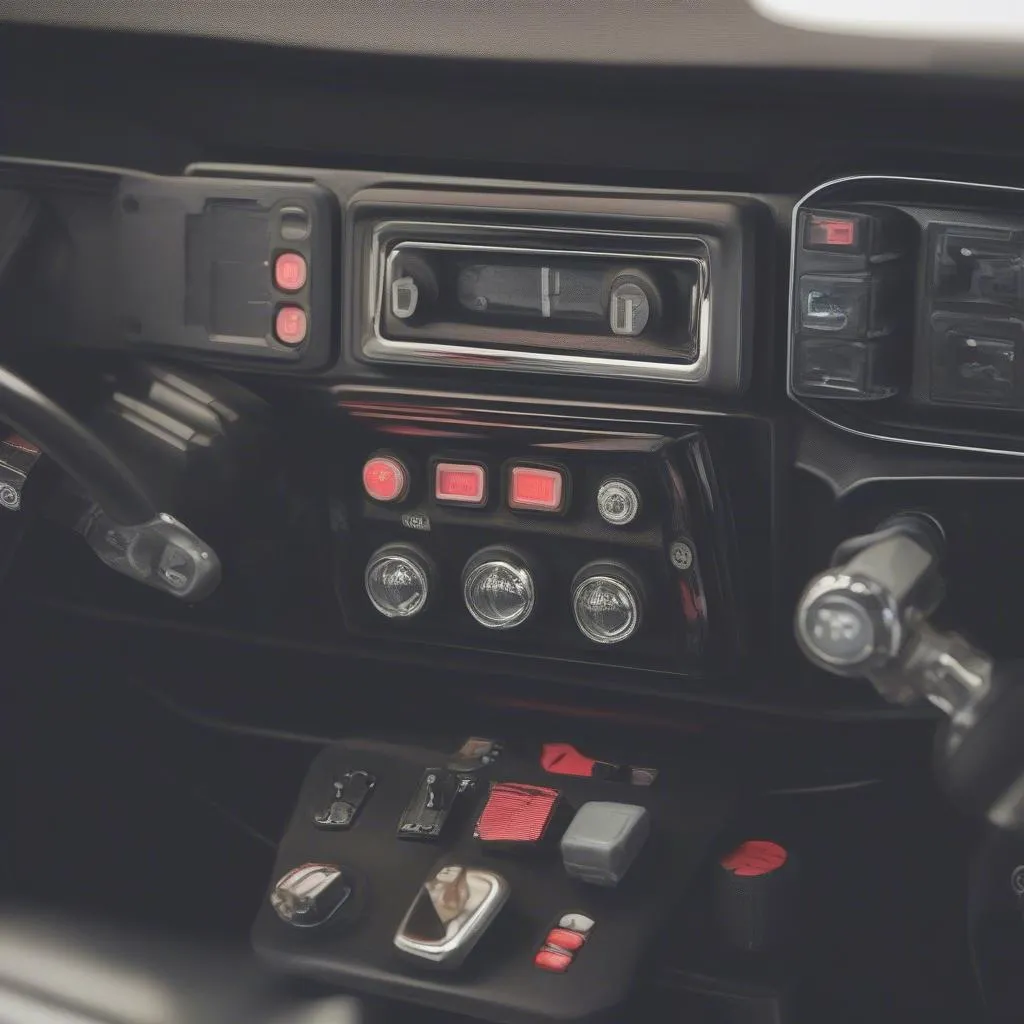 Off-road lights controlled by a custom switch panel