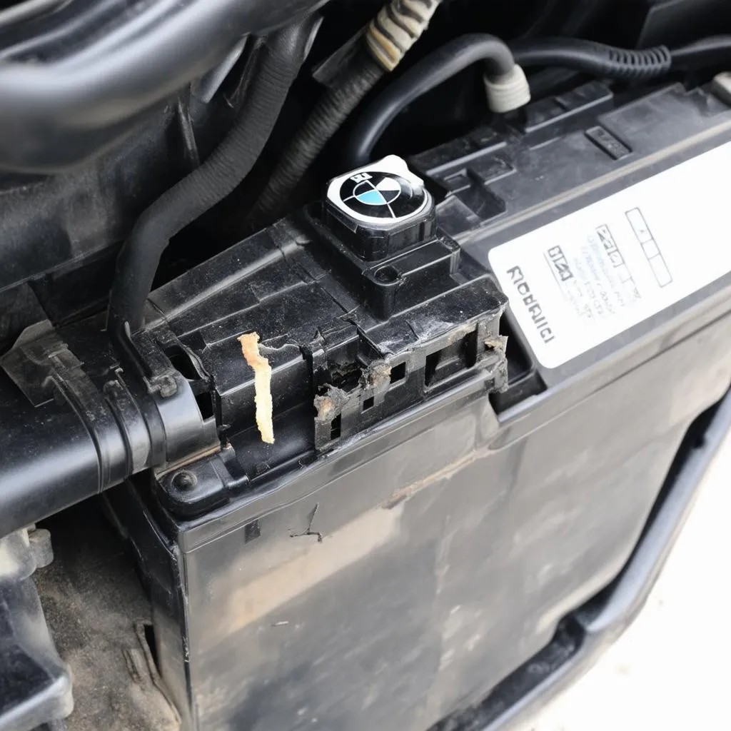 Damaged BMW Battery Terminal