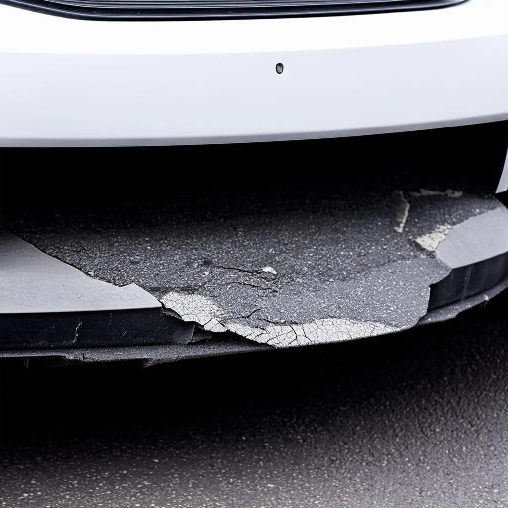 Damaged Car Apron