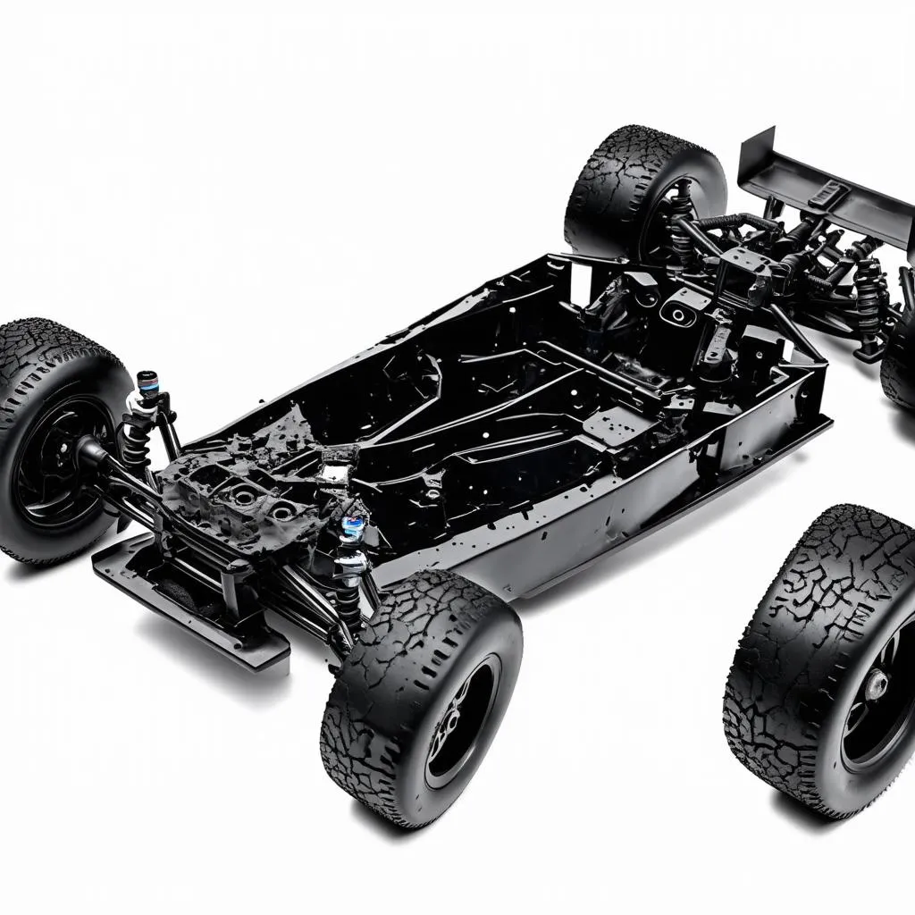 Damaged RC Car Chassis