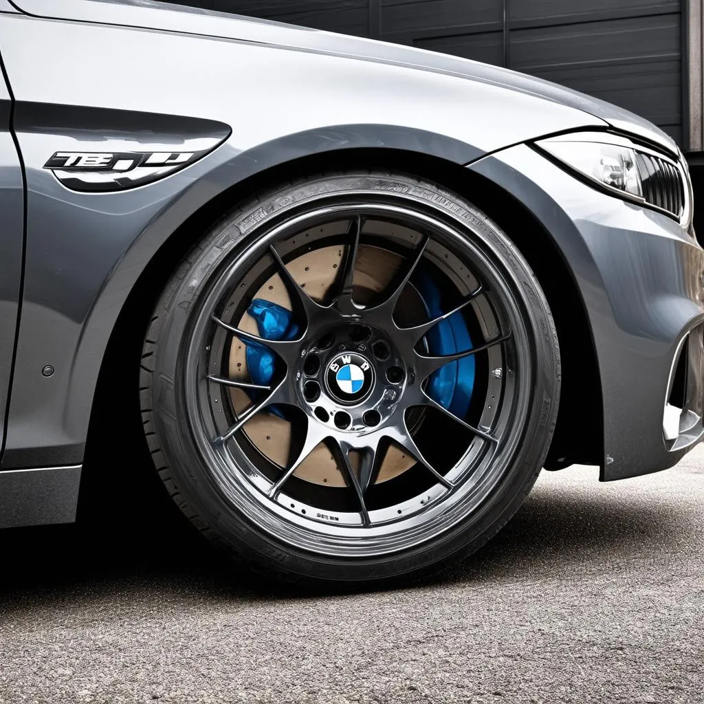 BMW deep dish rims on a car