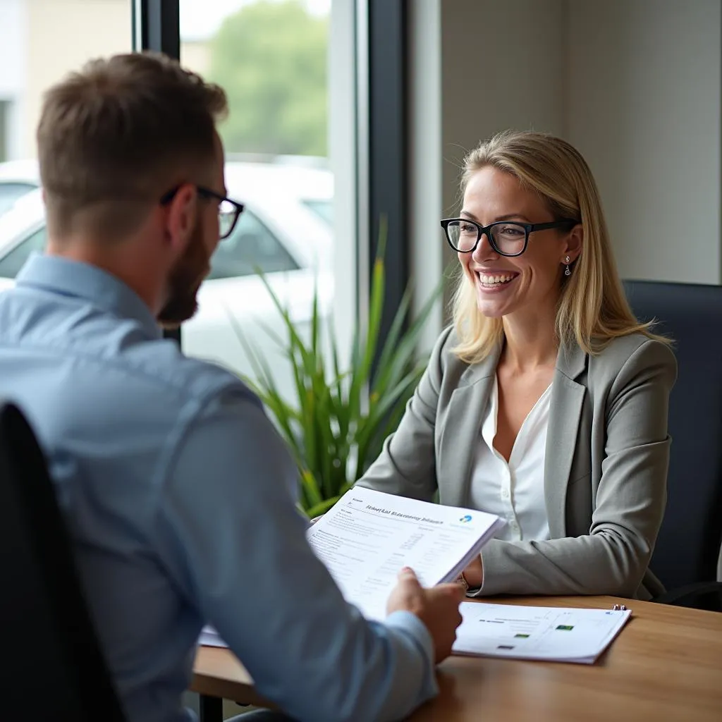 Car Dealership Finance Office with Options