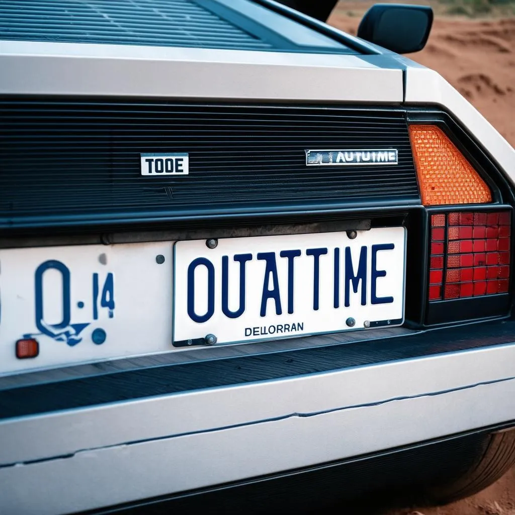 Back to the Future car license plate