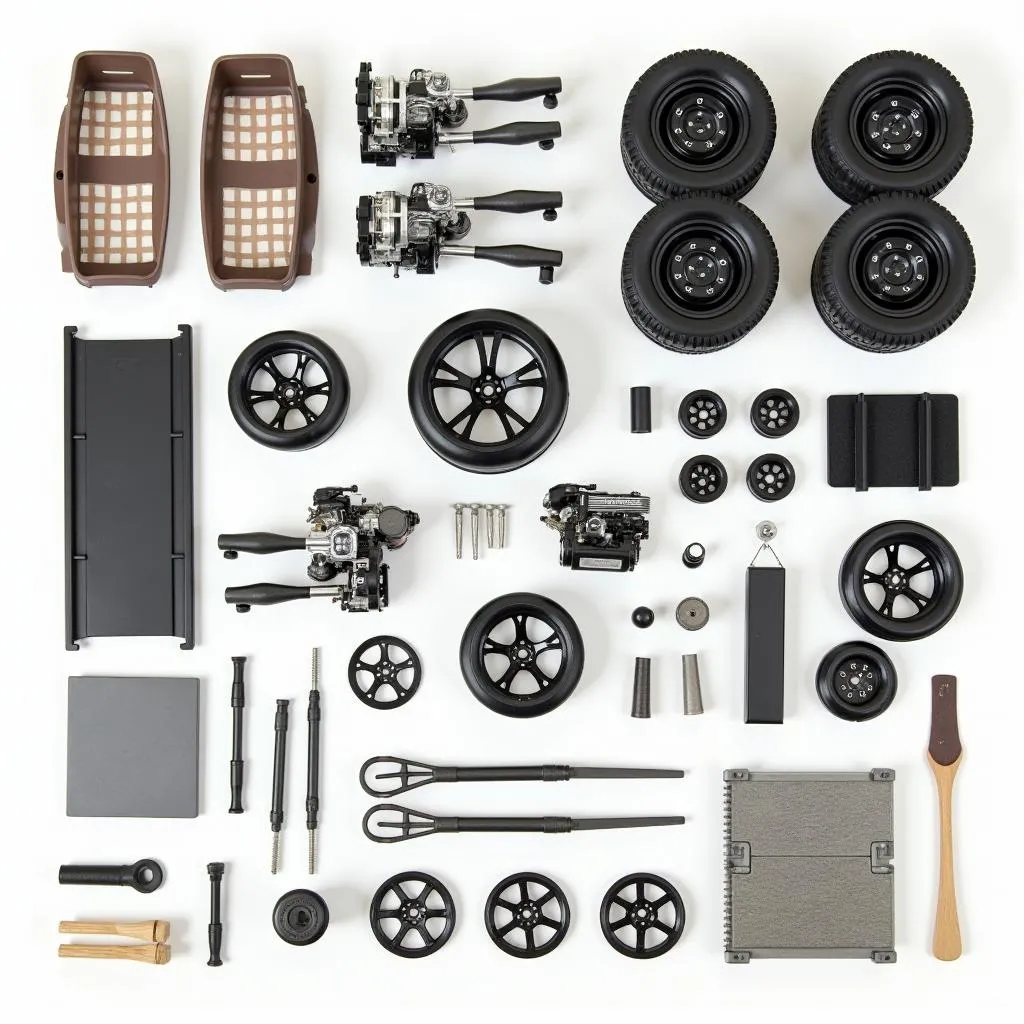 Assortment of 1/18 Diecast Car Parts