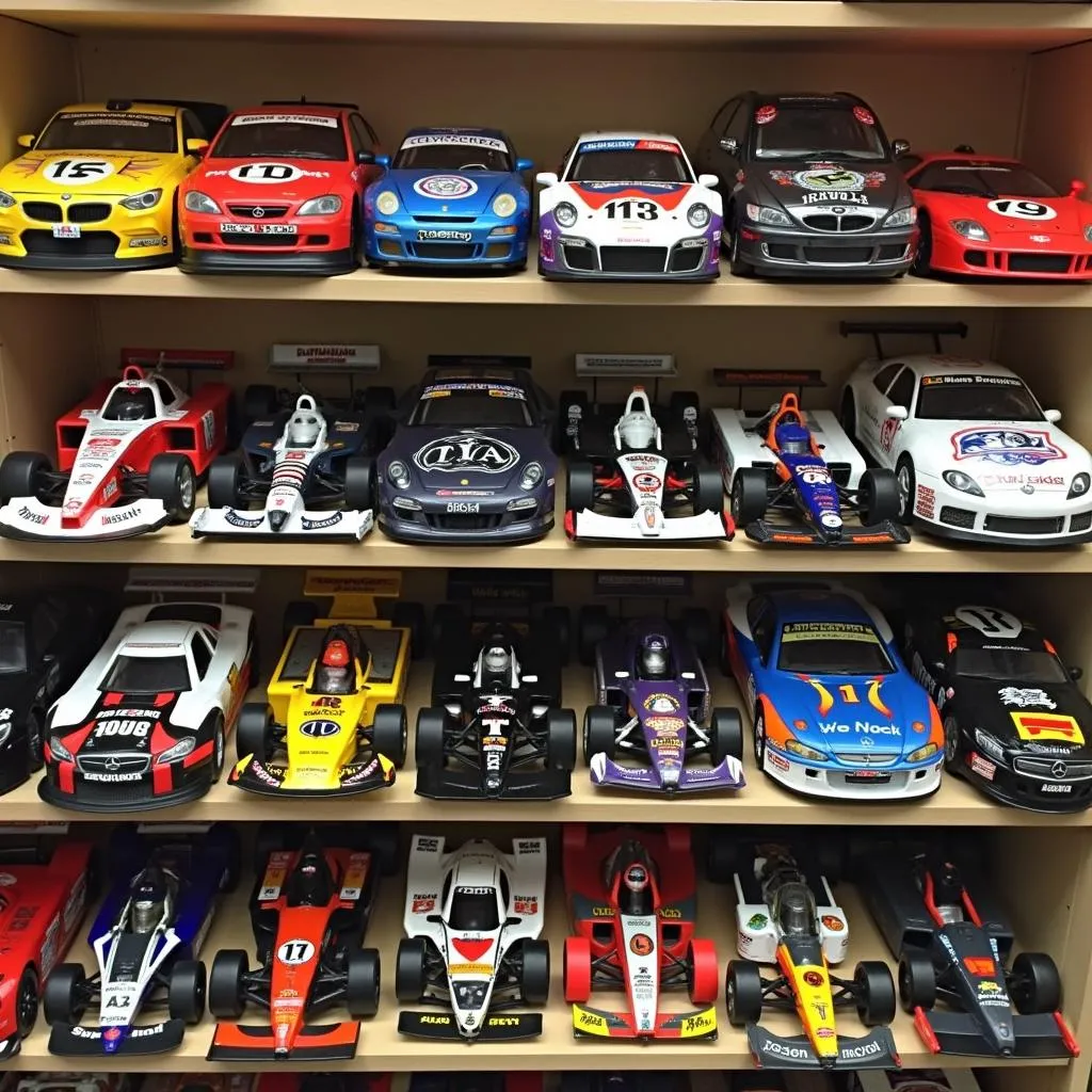 Diecast race car collection