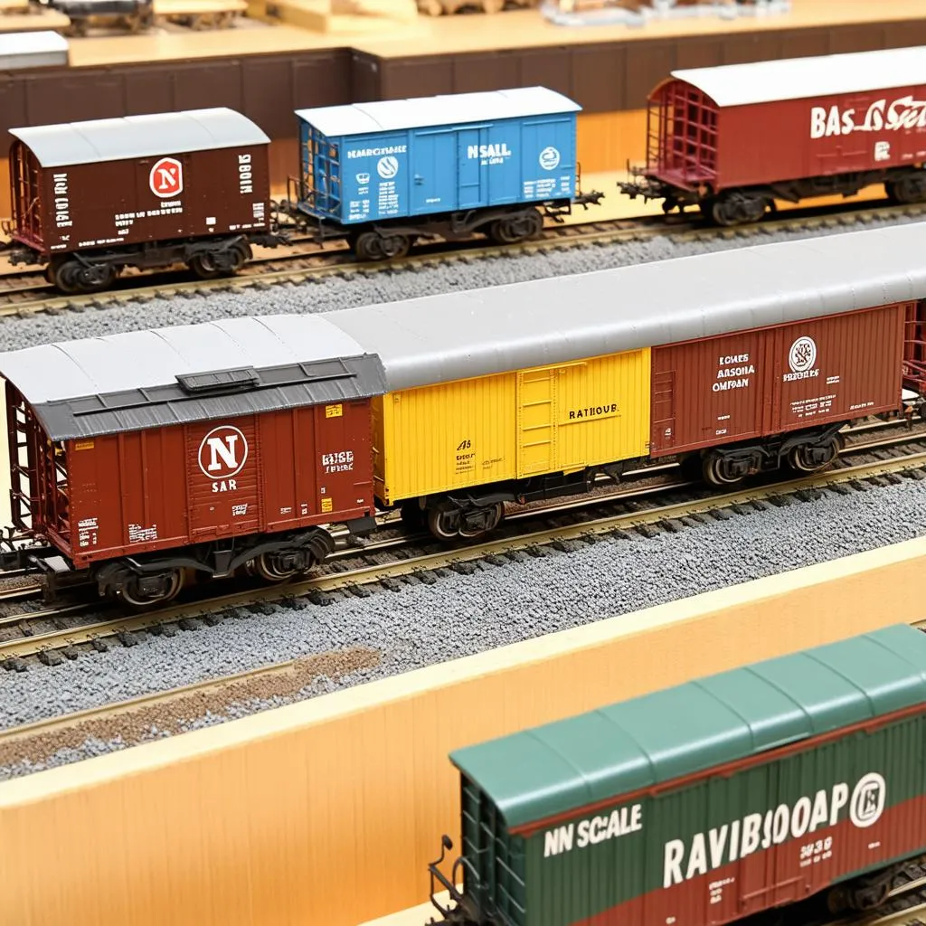 Different N Scale Baggage Cars