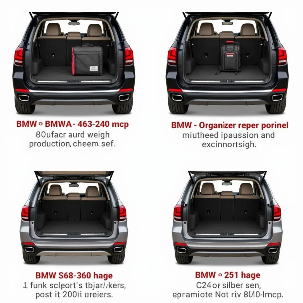 Various BMW X5 Trunk Organizers