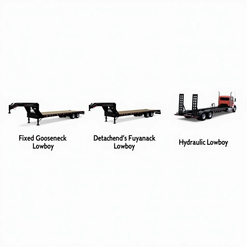 Different types of lowboy trailers