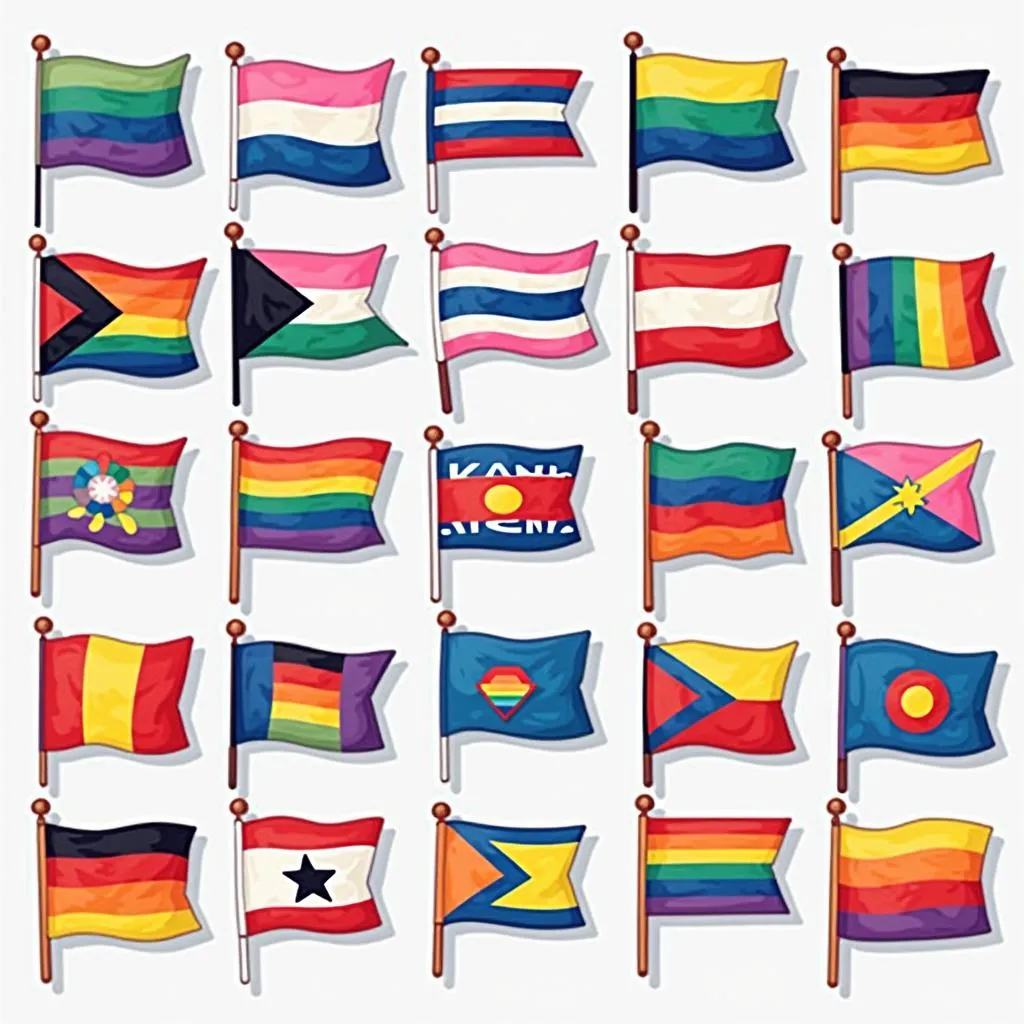 Different types of Pride Car Flags