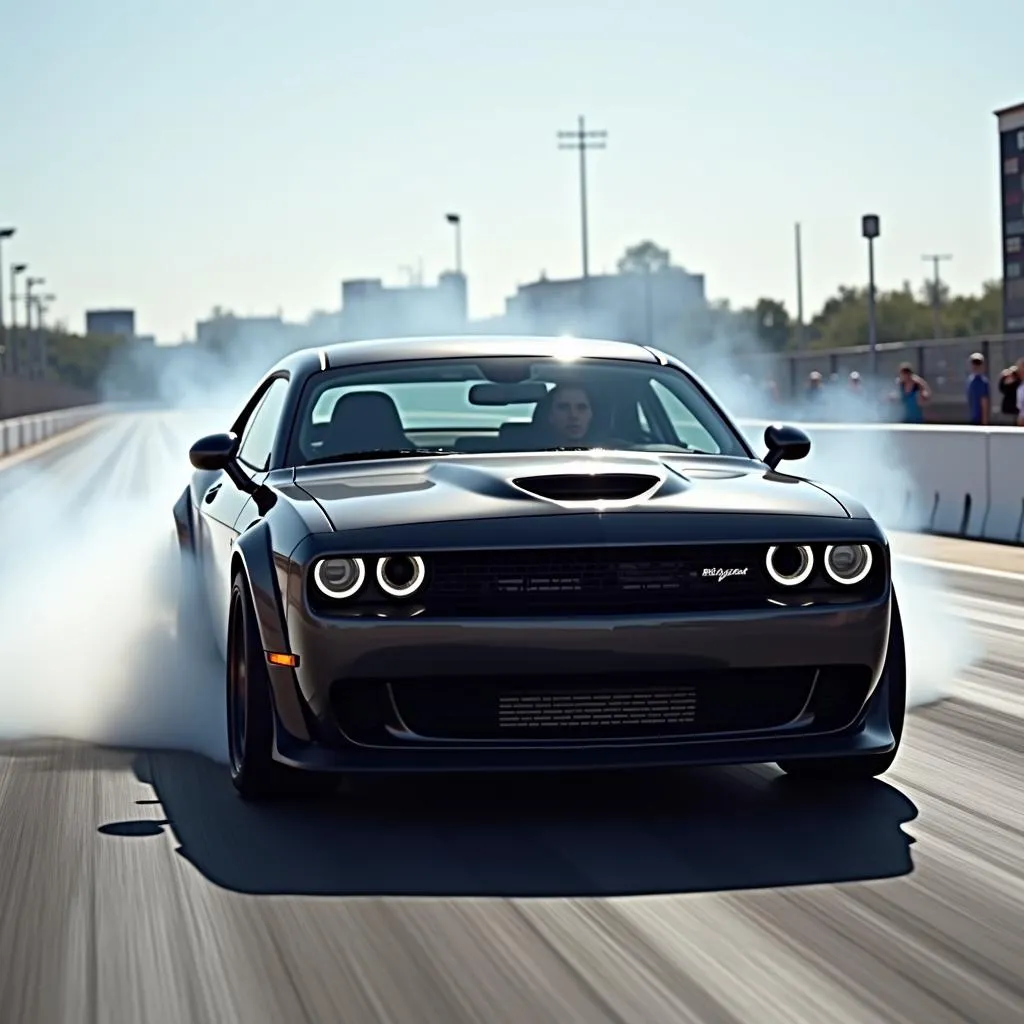 Dodge Challenger Hellcat on Track