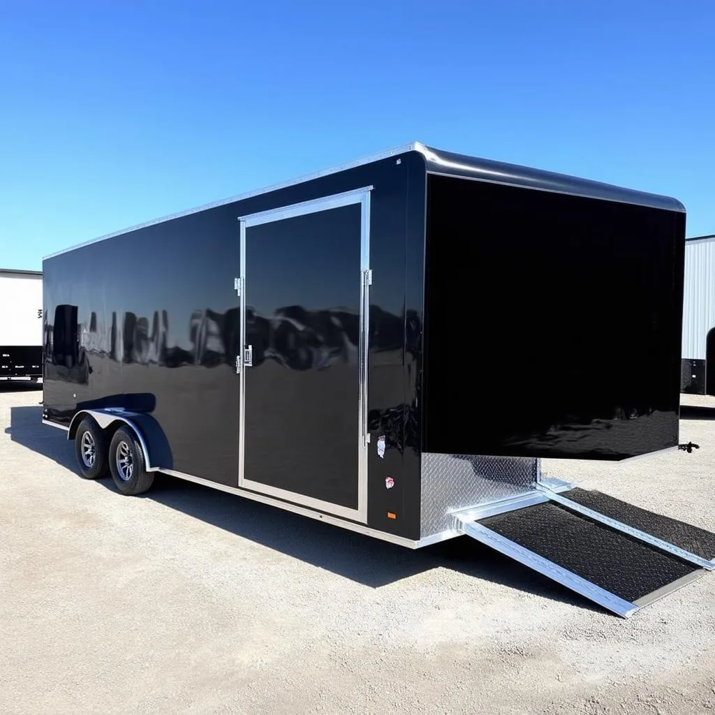 Enclosed car hauler exterior view