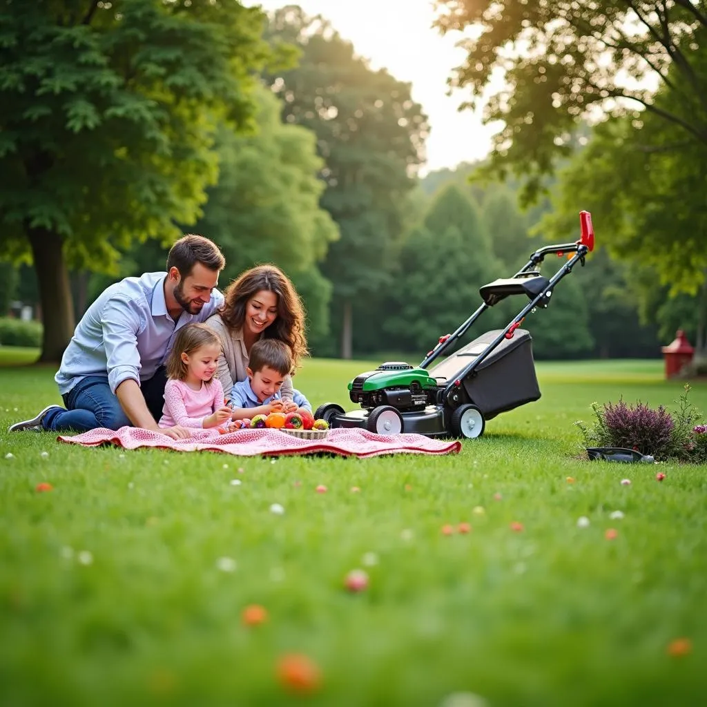 Happy Customers Enjoying Beautifully Maintained Lawns