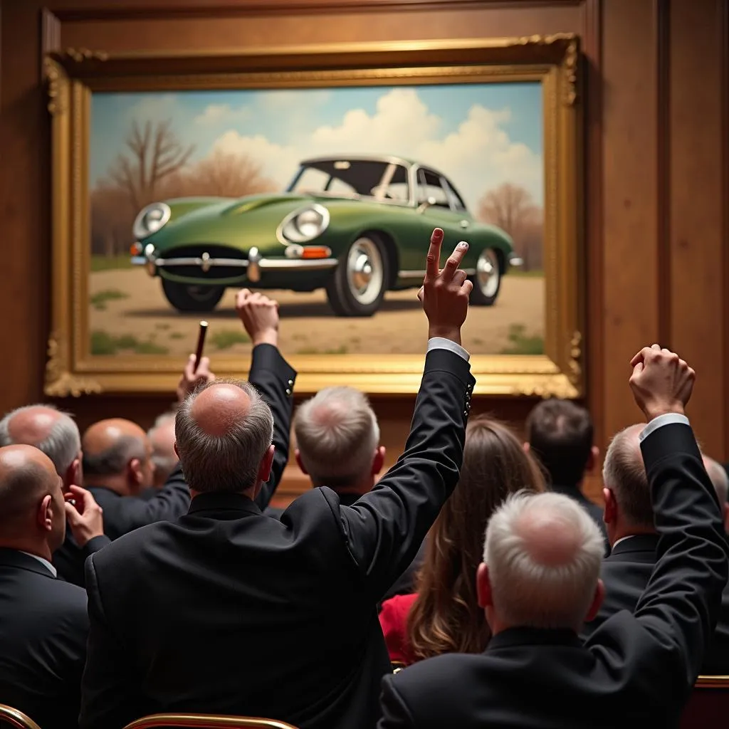 Famous car painting auction