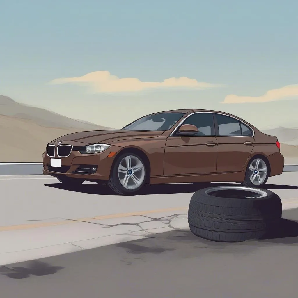 bmw-328i-flat-tire