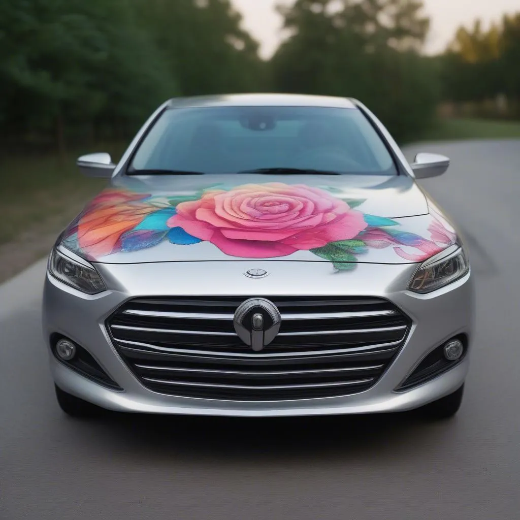 car-flower-decal-design