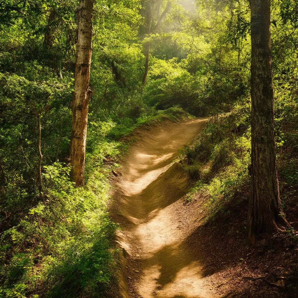 Hiking Trail Through the Woods