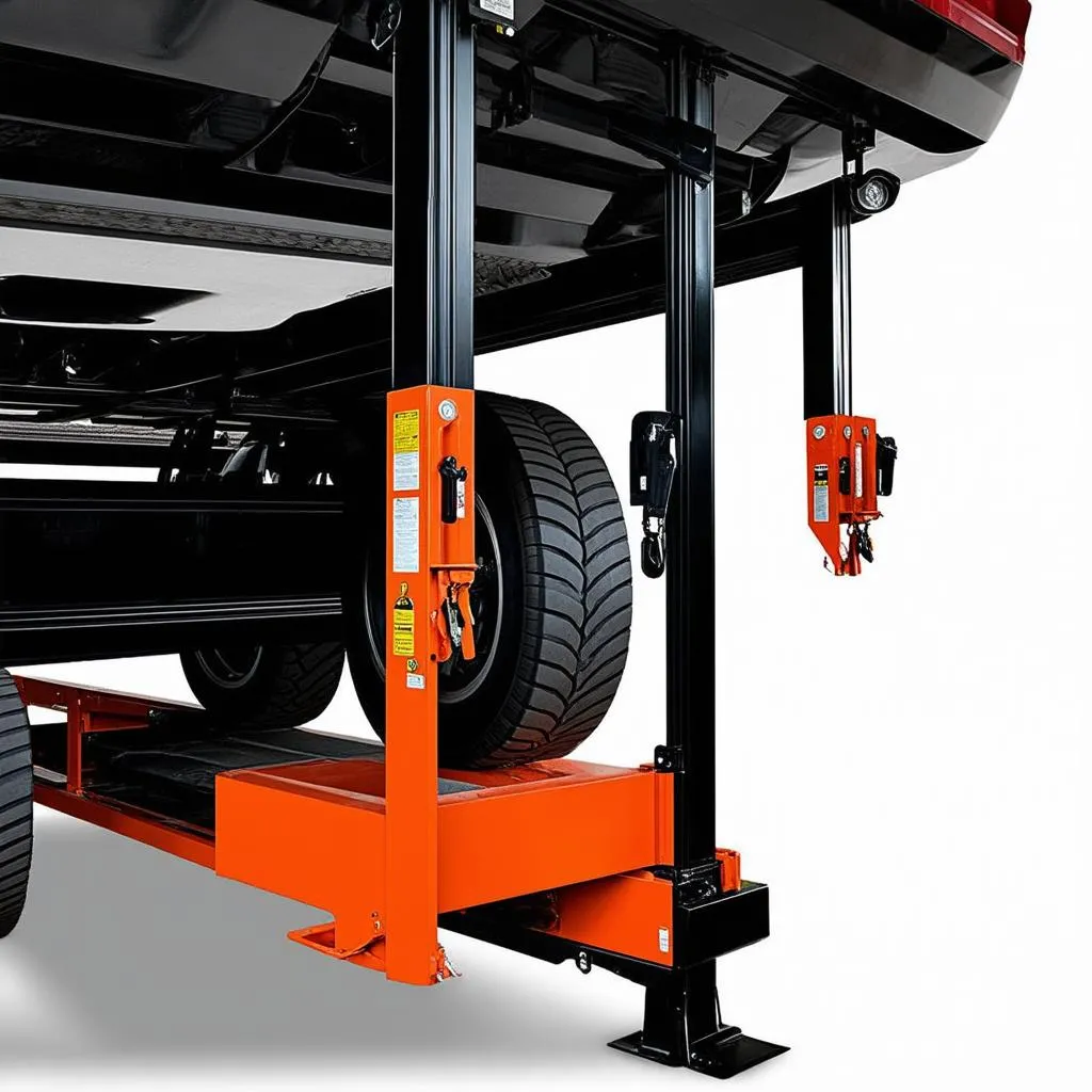 Forklift car lift attachment