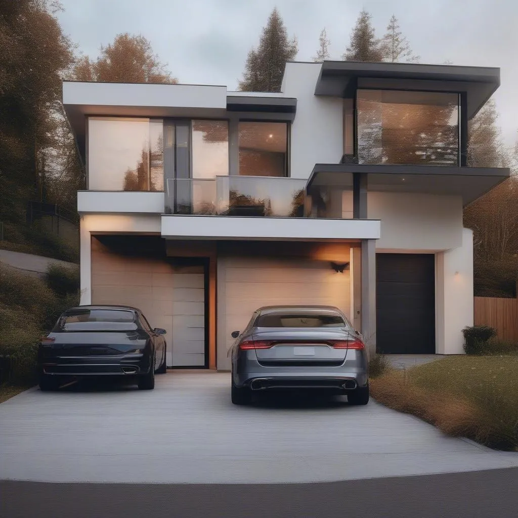 4 car garage house