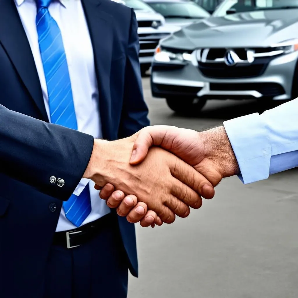 Garage Liability Insurance Handshake