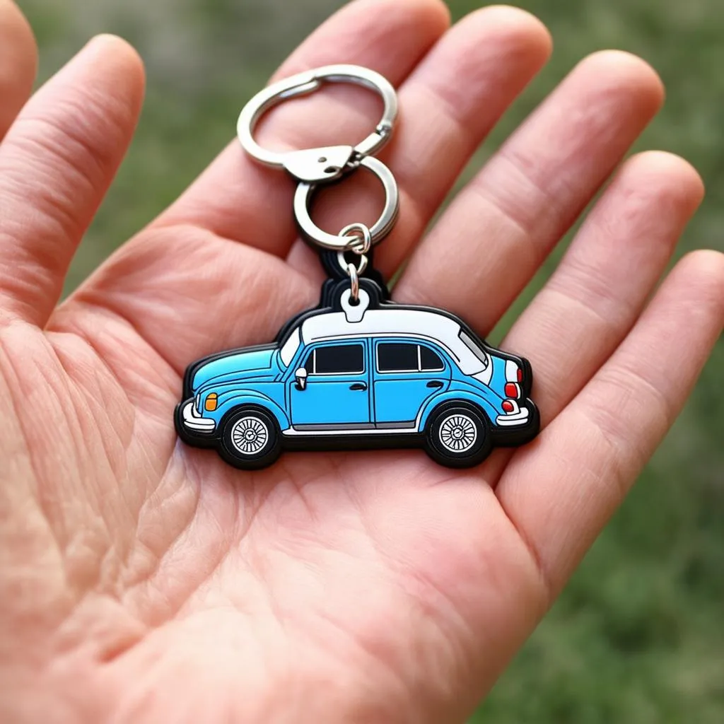 Person Holding Getaway Car Keychain