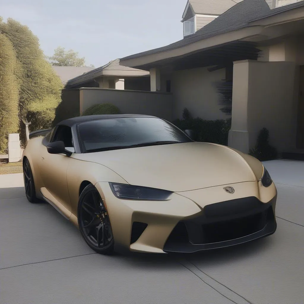 Matte Gold Car Wrap