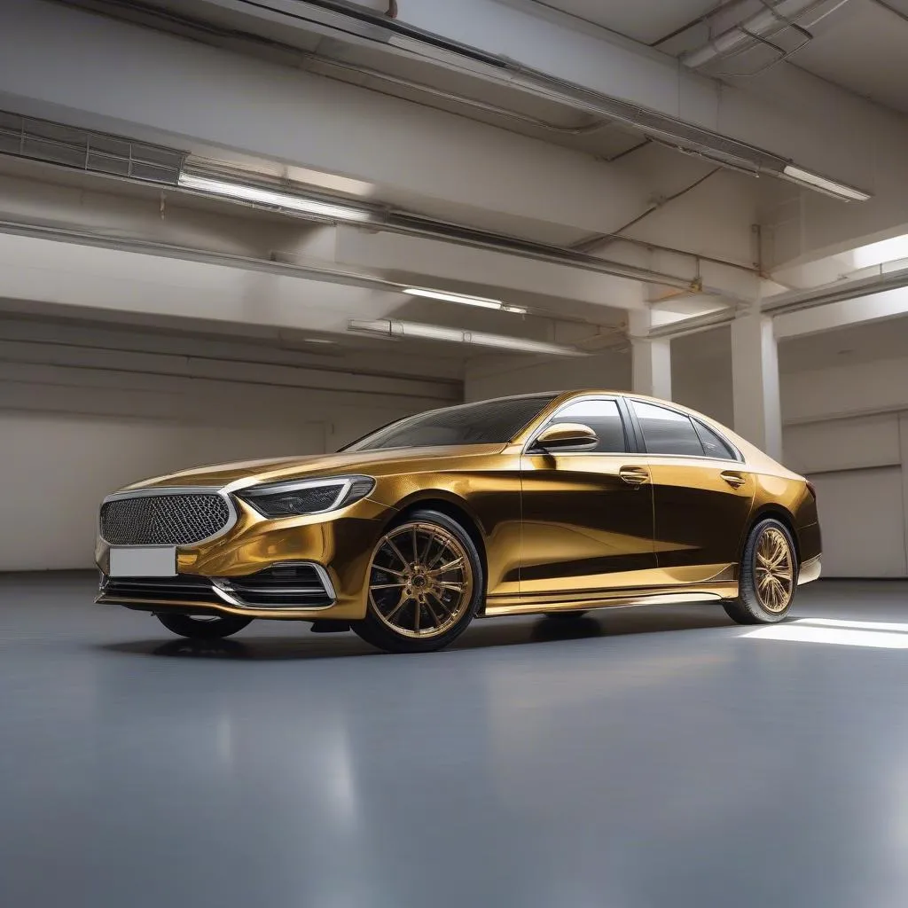 Metallic Gold Car Wrap