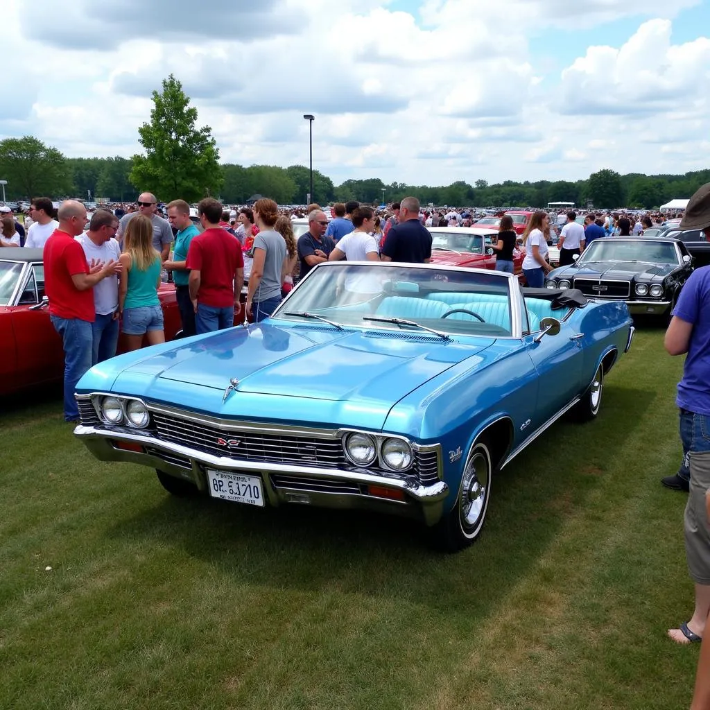 Large Crowd at a Grand Rapids Car Show