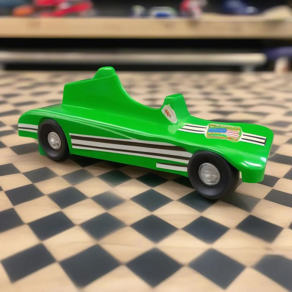 Green Pinewood Derby Car