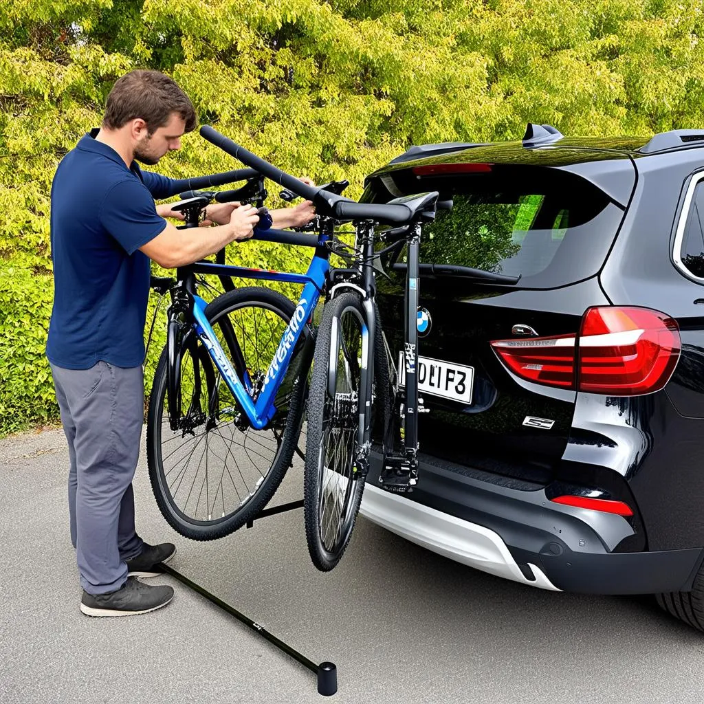 bmw-x3-hitch-mounted-bicycle-rack