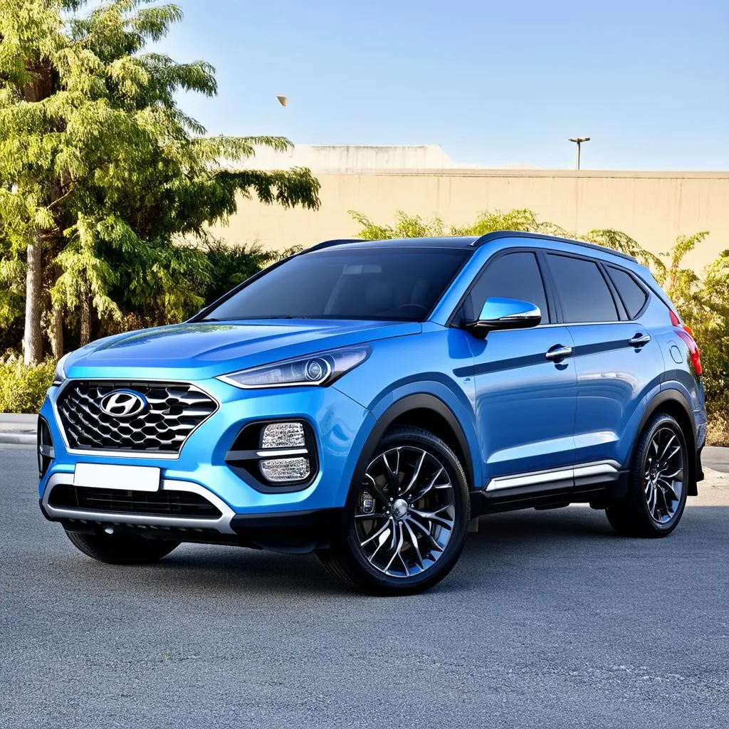 Hyundai Santa Fe with a Custom Paint Job