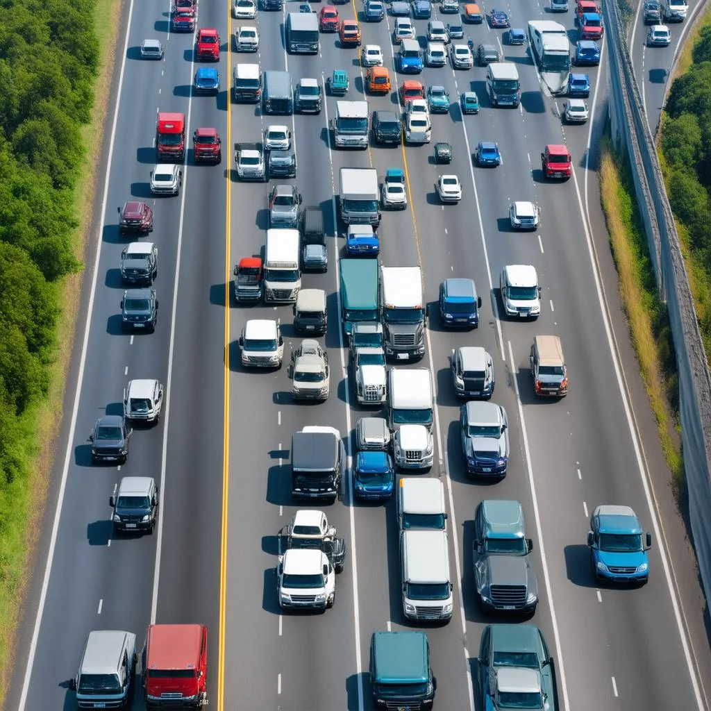 Traffic jam on I-70