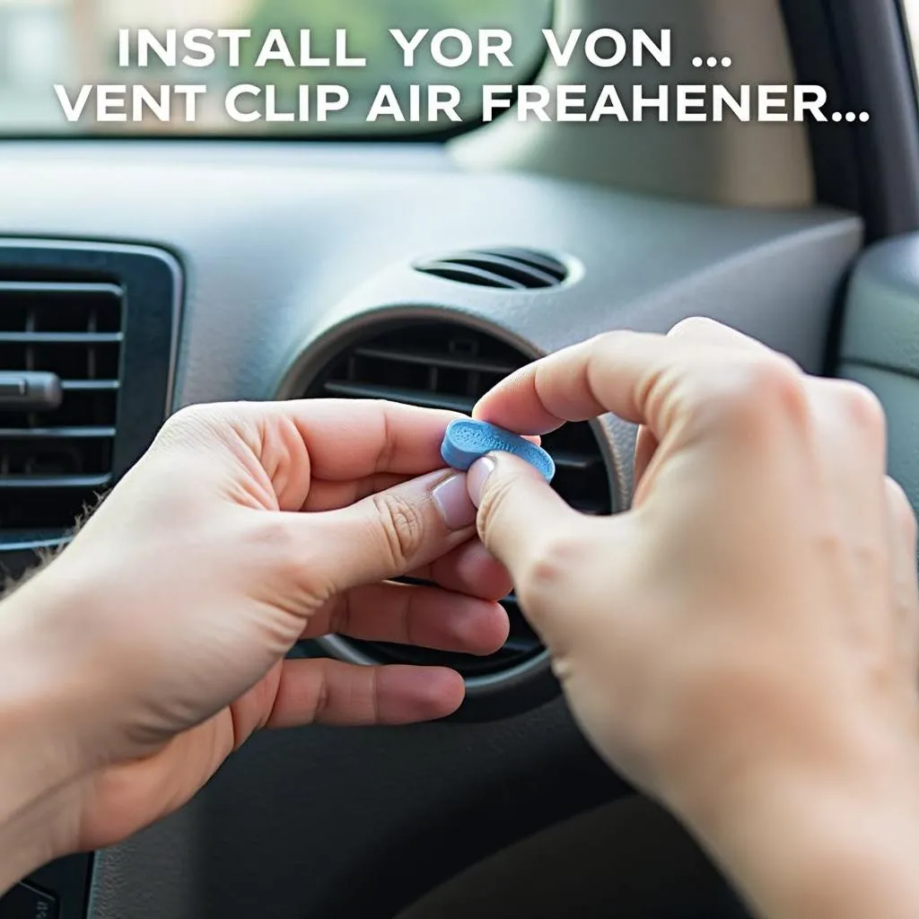 Installing a Vent Clip Car Air Freshener