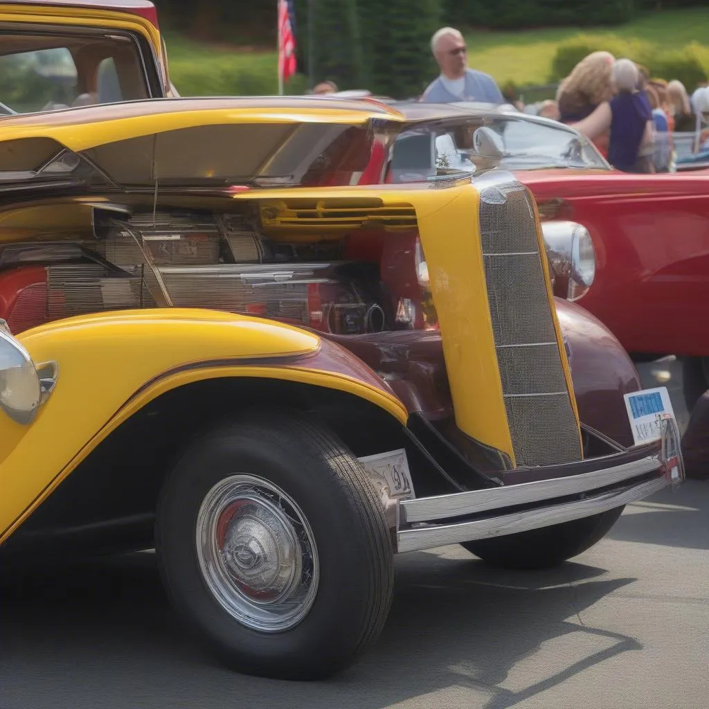 A colorful scene at the Issaquah Car Show