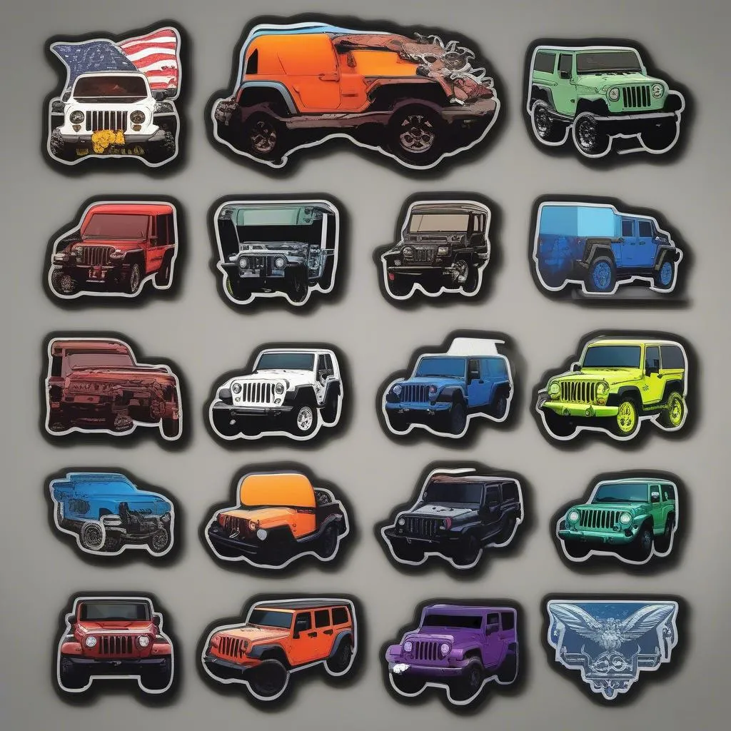 jeep stickers collection