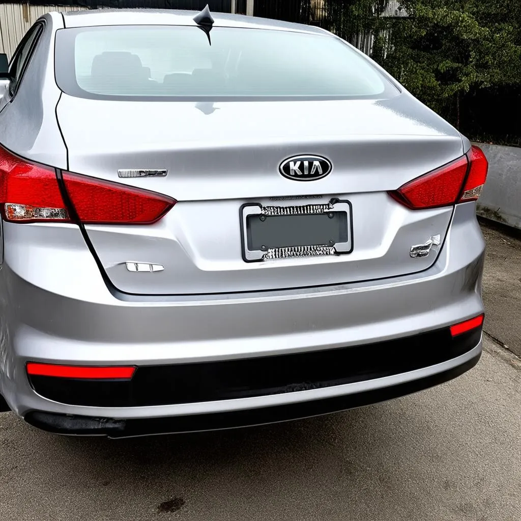 Damaged Kia Optima Bumper