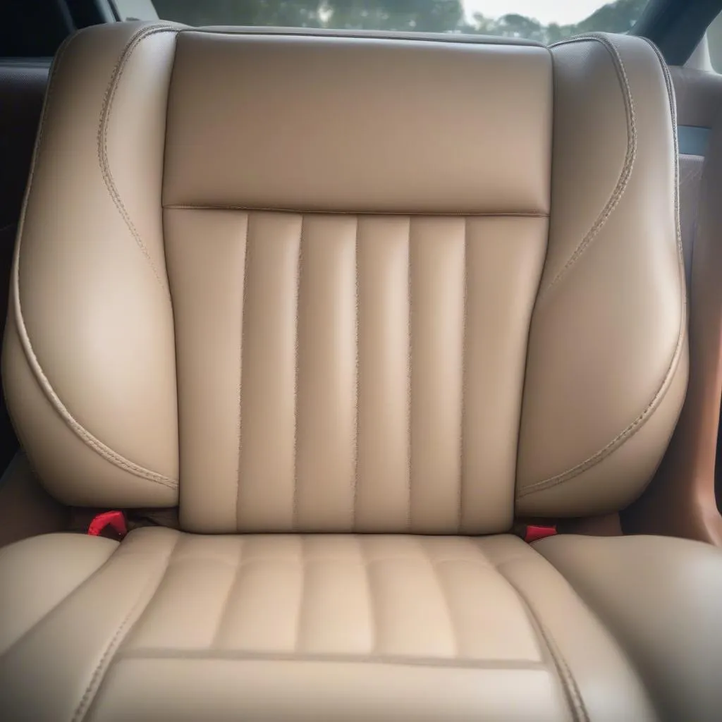 Leather seat treated with tallow