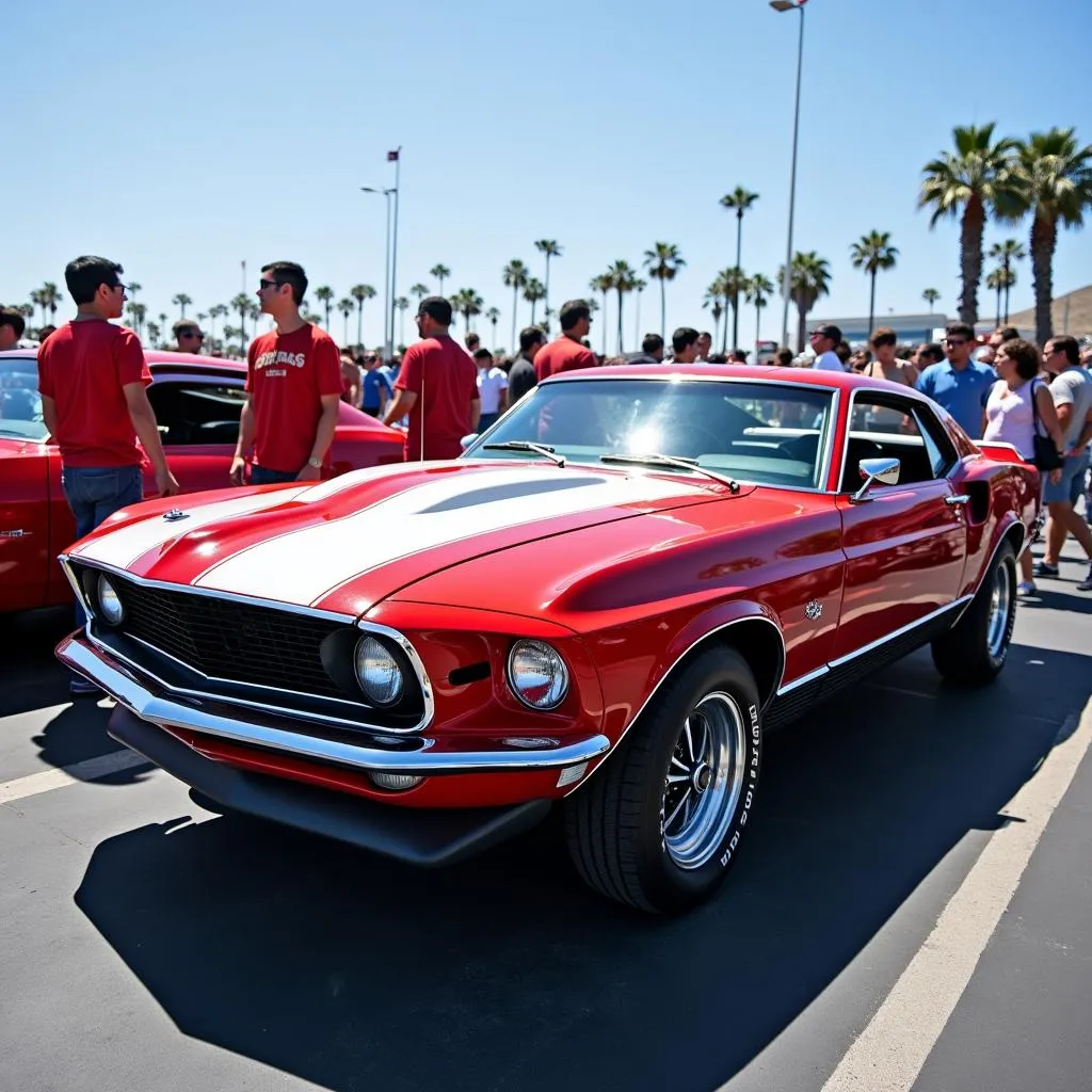 Classic American muscle car at Long Beach car show